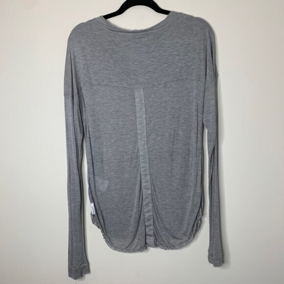 FREE PEOPLE One Teaspoon Soho Fine Wool Grandpa Top Long Sleeves Gray Size S - Picture 14 of 16